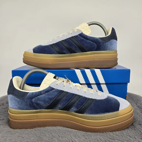 adidas Gazelle Bold Preloved Ink Velvet Women's Shoes Size 9 New - Picture 6 of 8